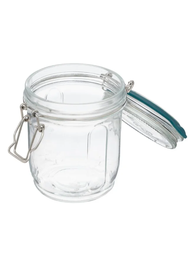 Five Simply Smart Jarro 3-Piece Glass Storage Jar Clear and Teal Blue 500 ml 203096